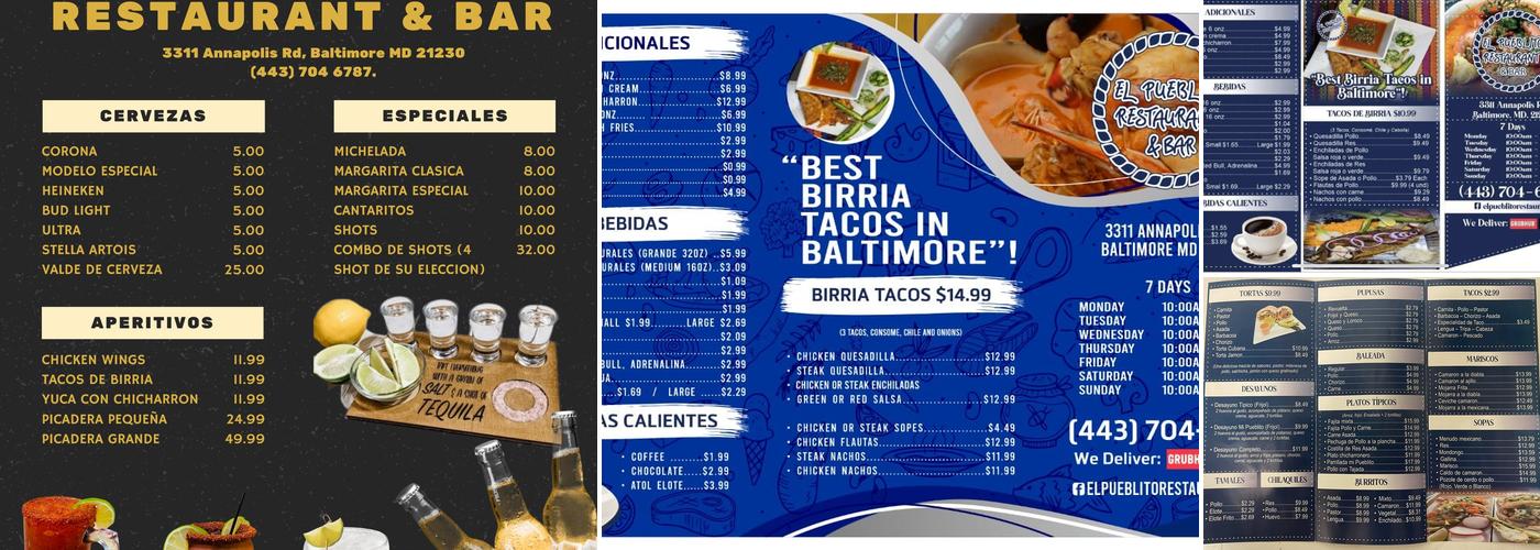 El Pueblito Restaurant & Bar Menu