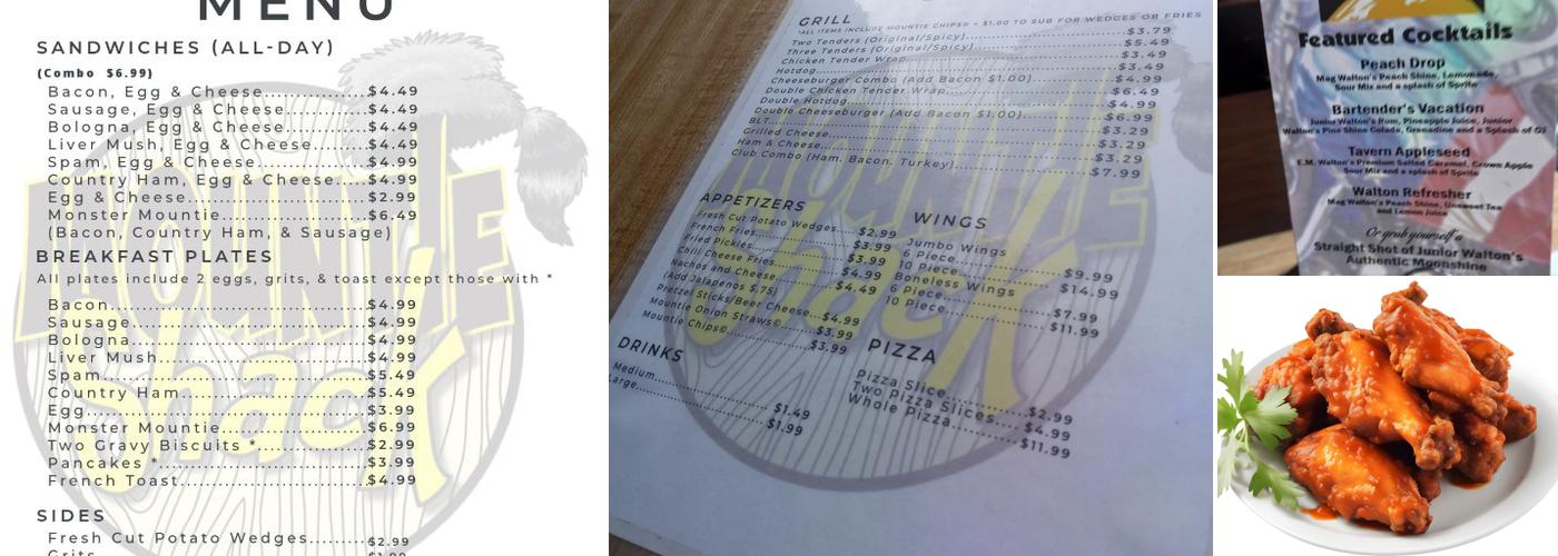 Mountie Shack Menu