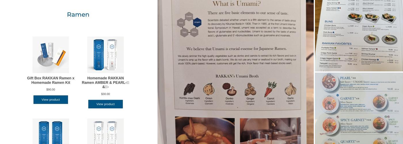 Rakkan Ramen - Tustin Menu