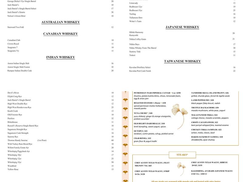 Amrina Menu