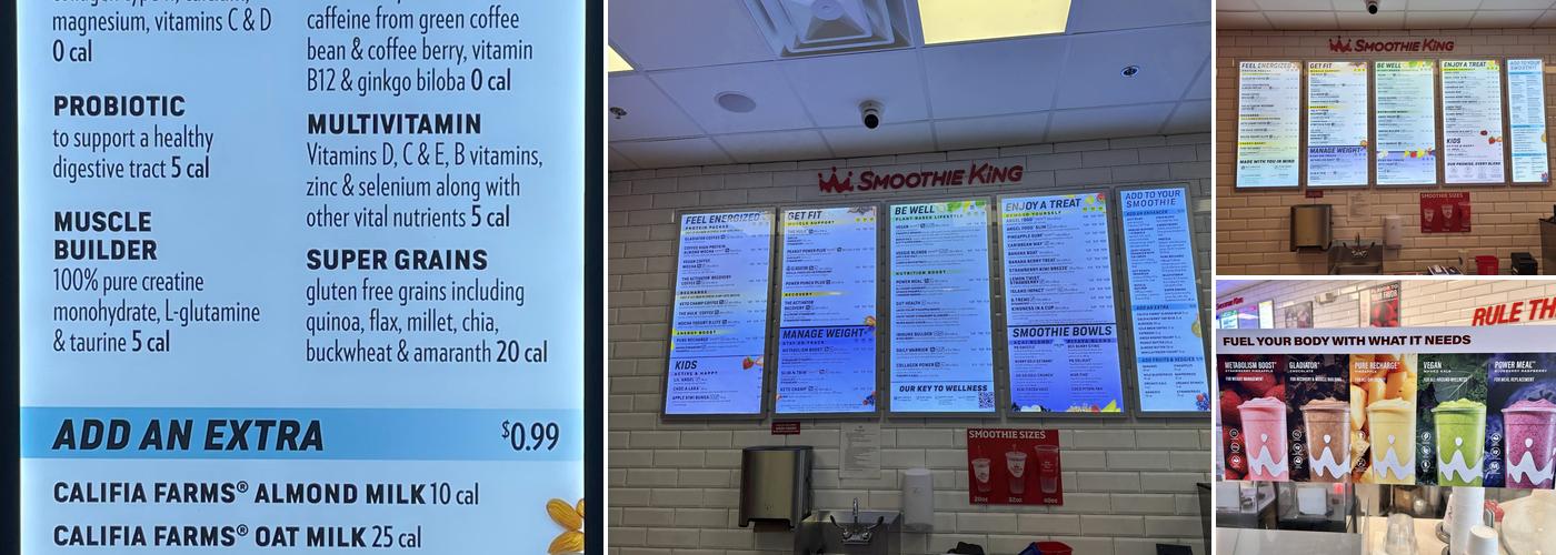 Smoothie King Menu