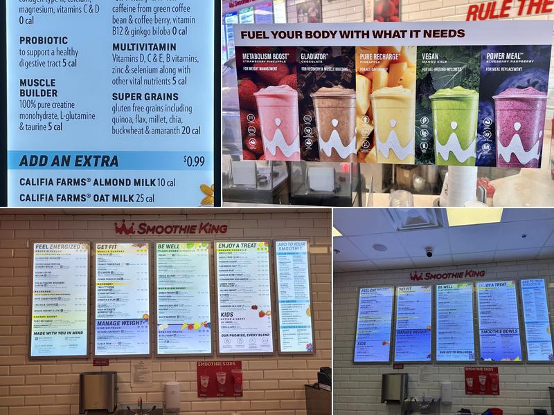 Smoothie King Menu