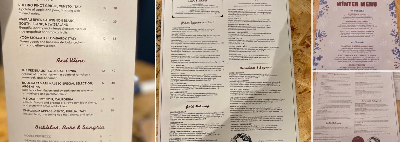 Eggspectation - Gambrills Menu