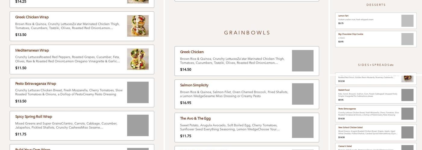 Picnic Menu