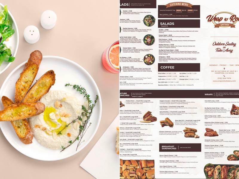 Wrap & Roll Eatery Menu