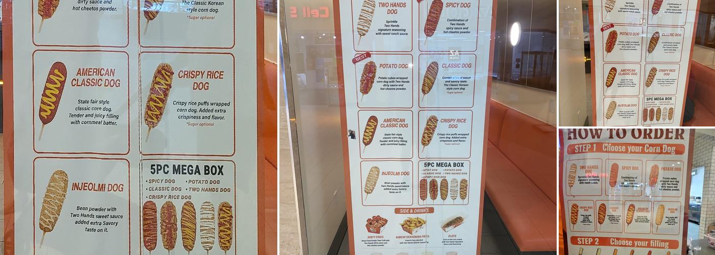 Two Hands Corn Dogs Menu