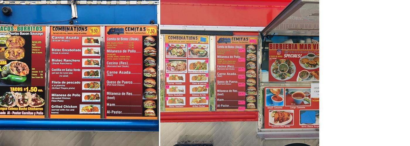 Birrieria/ cemitas poblanas Menu