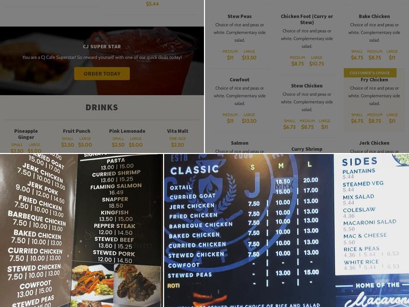 CJ CAFE ROCKAWAY BLVD Menu