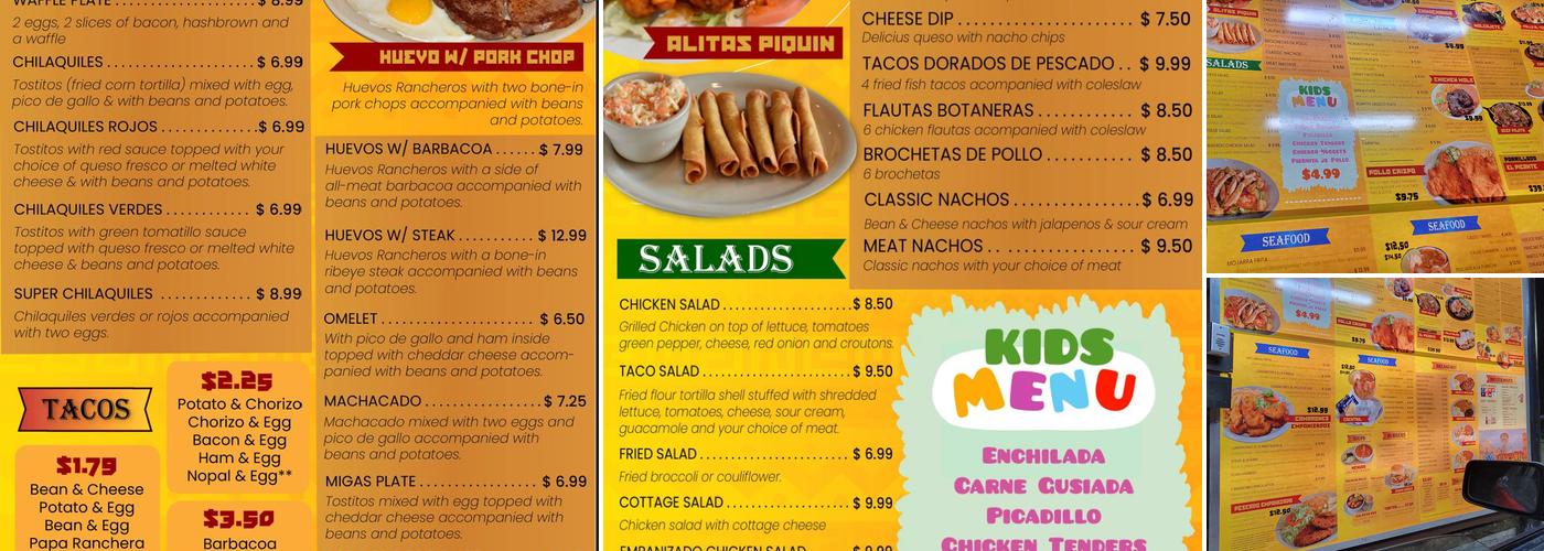 El Picante Mexican Grill & Seafood Menu