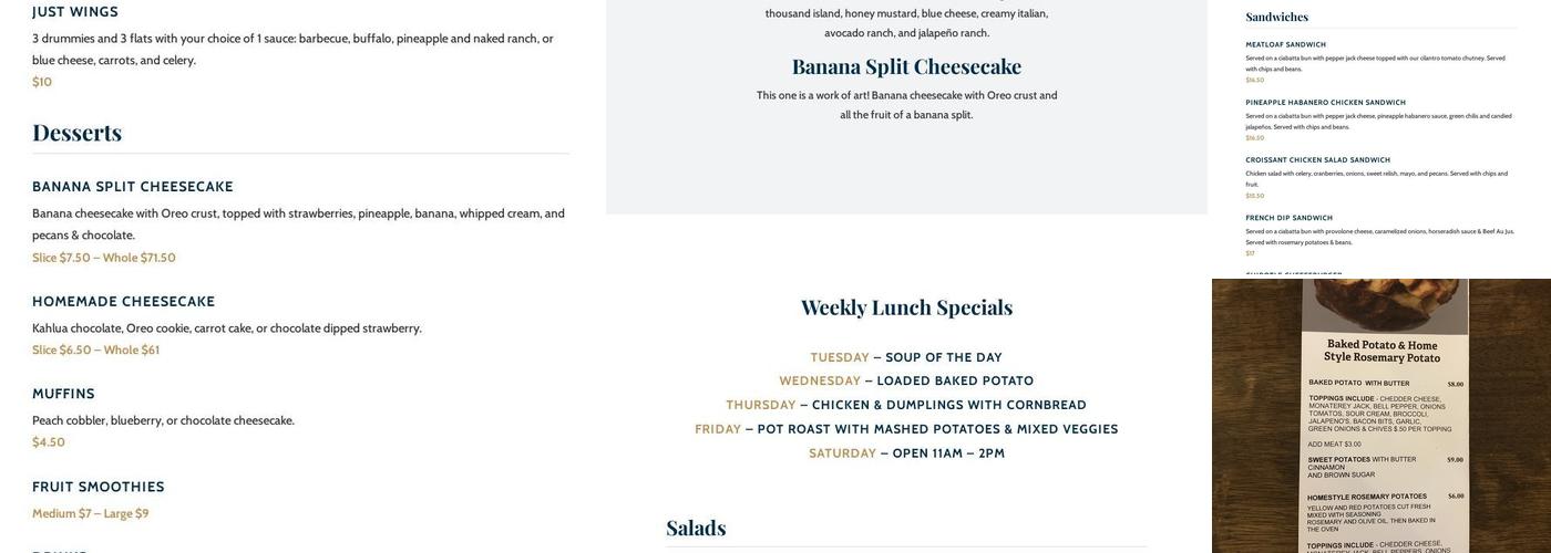 The Potato Shack Menu