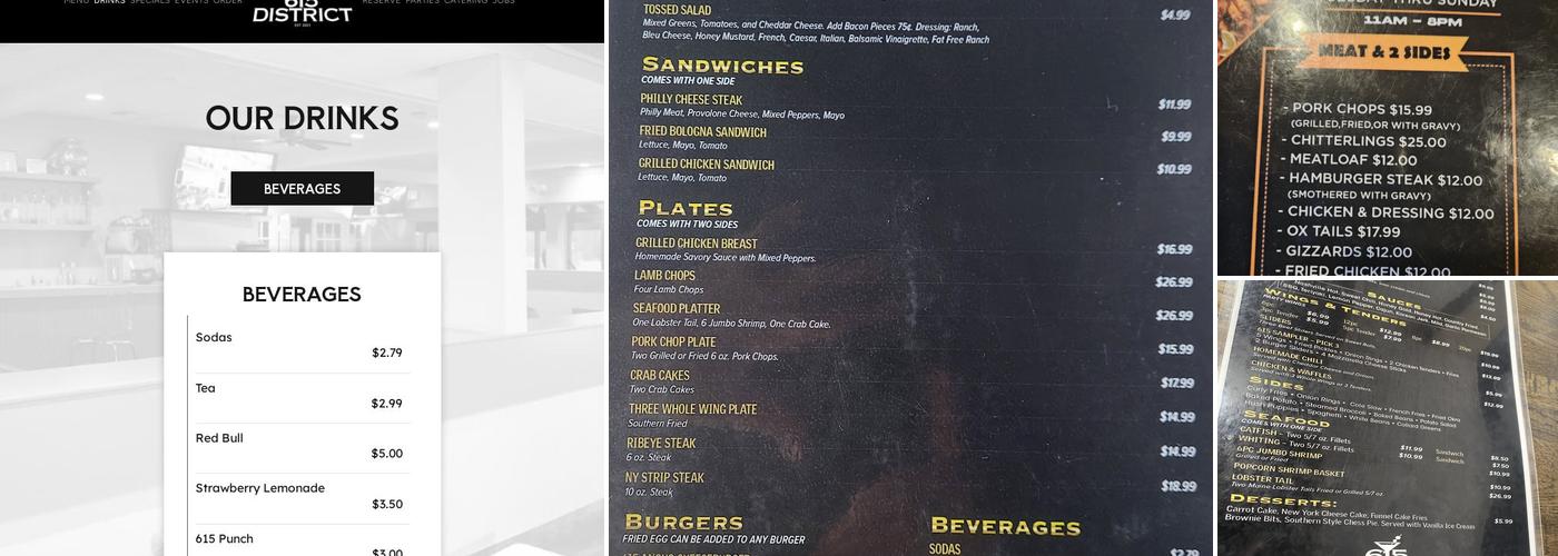 615 District Menu