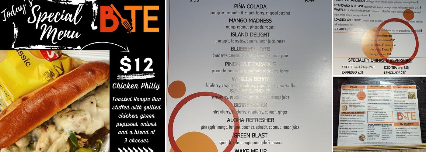Bite Cafe Menu