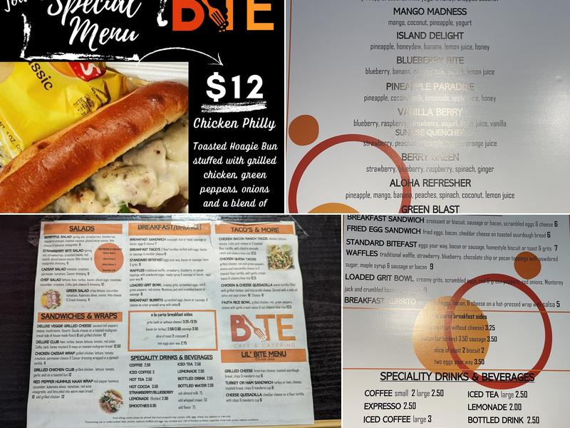 Bite Cafe Menu