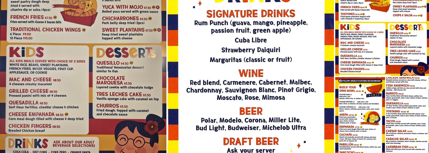 Abuela's Kitchen Menu