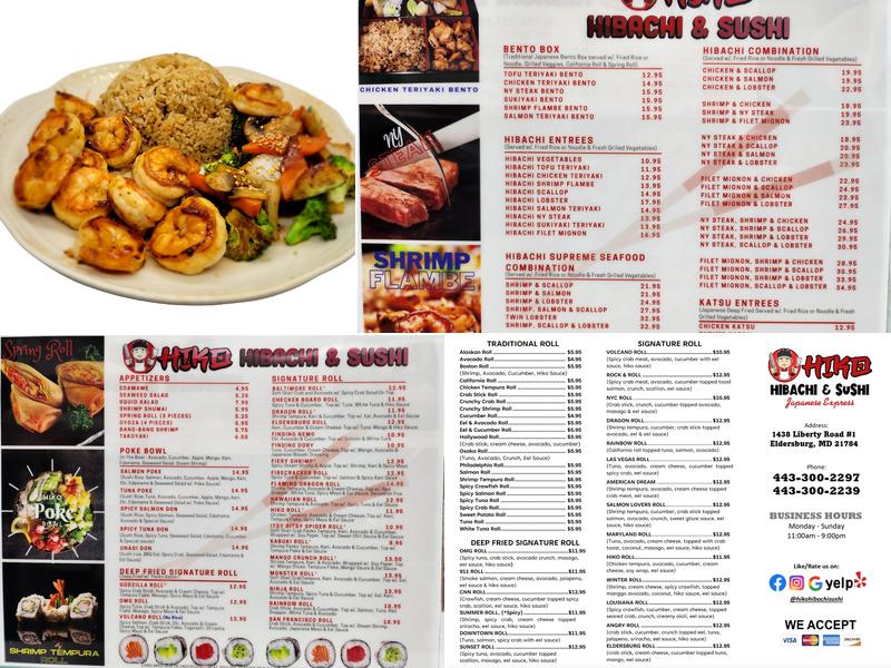 Hiko Hibachi & Sushi - Japanese Express Menu