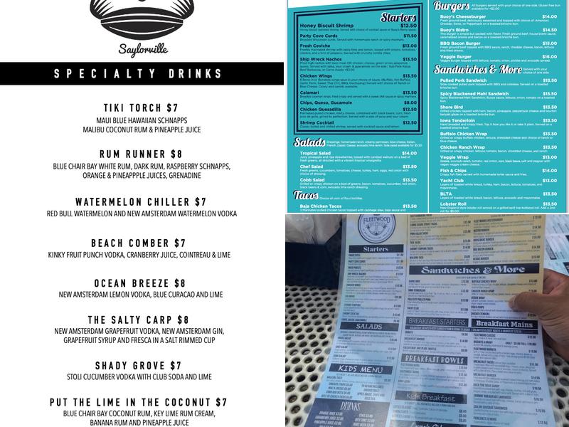 Buoy’s Waterfront Bar & Grill Menu