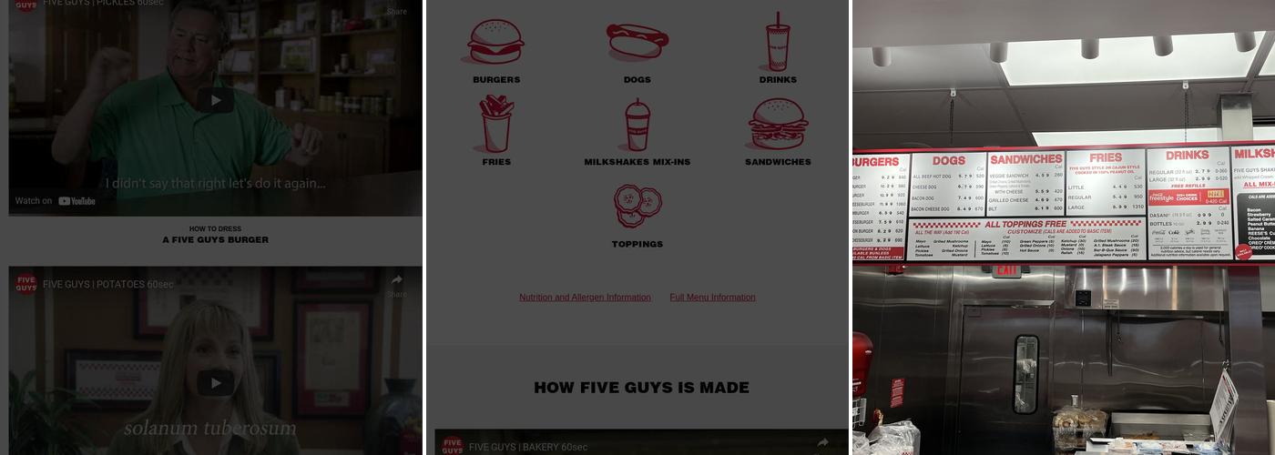 Five Guys Menu