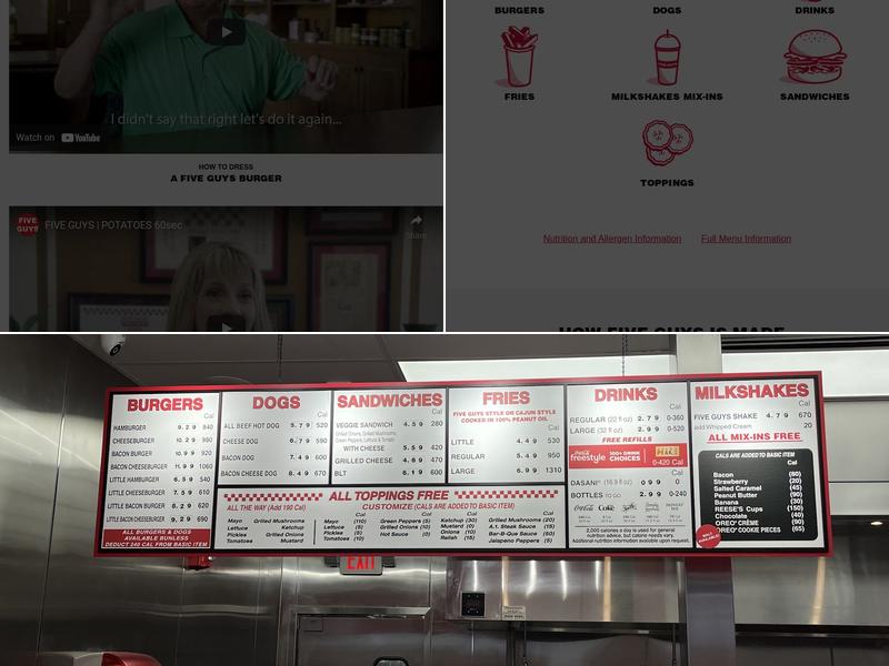 Five Guys Menu