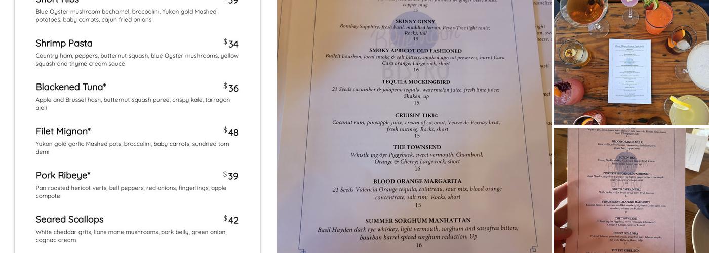 Blue Moon Bistro Menu
