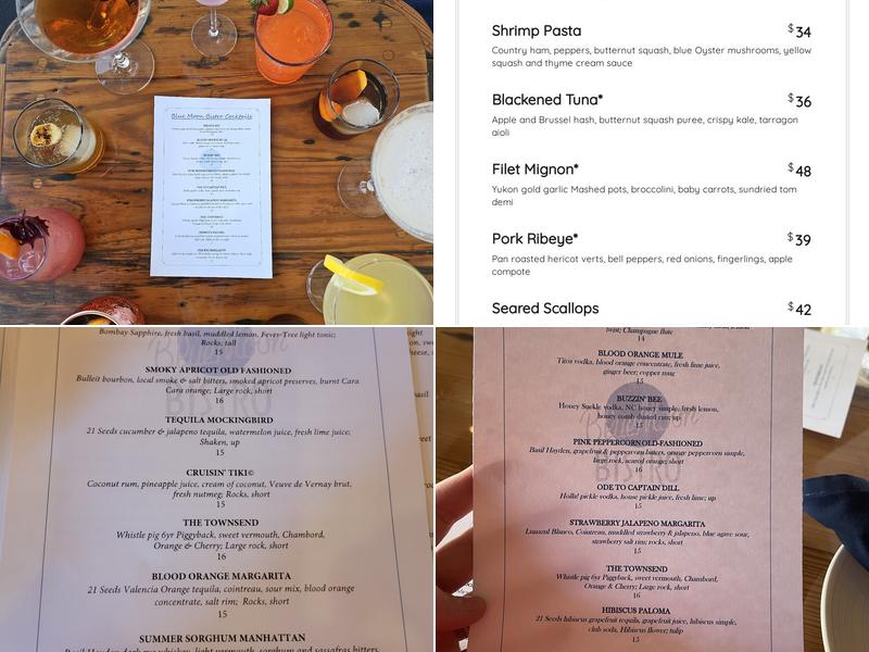 Blue Moon Bistro Menu