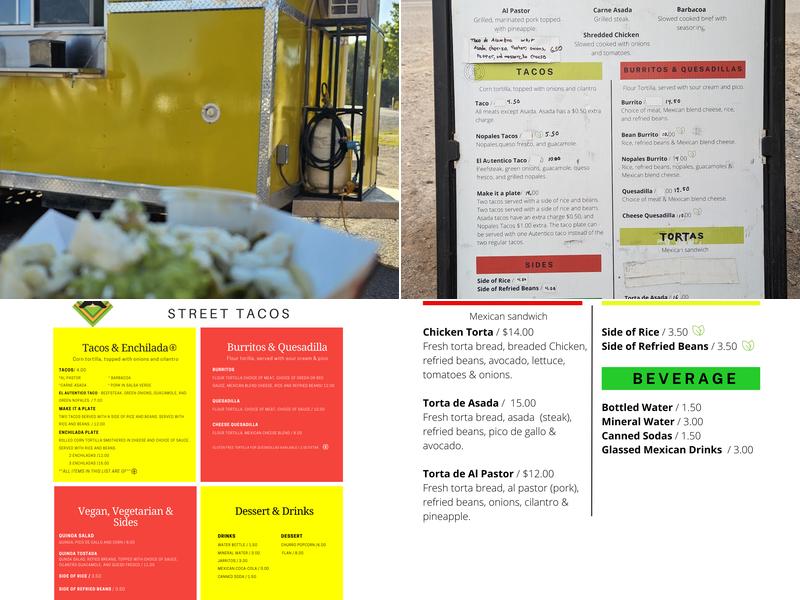 Autentico Street Tacos Menu