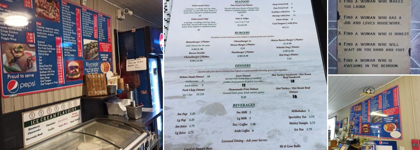 Riverside Restaurant and Lounge Menu