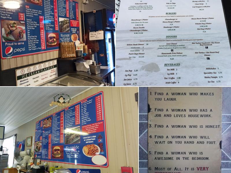 Riverside Restaurant and Lounge Menu