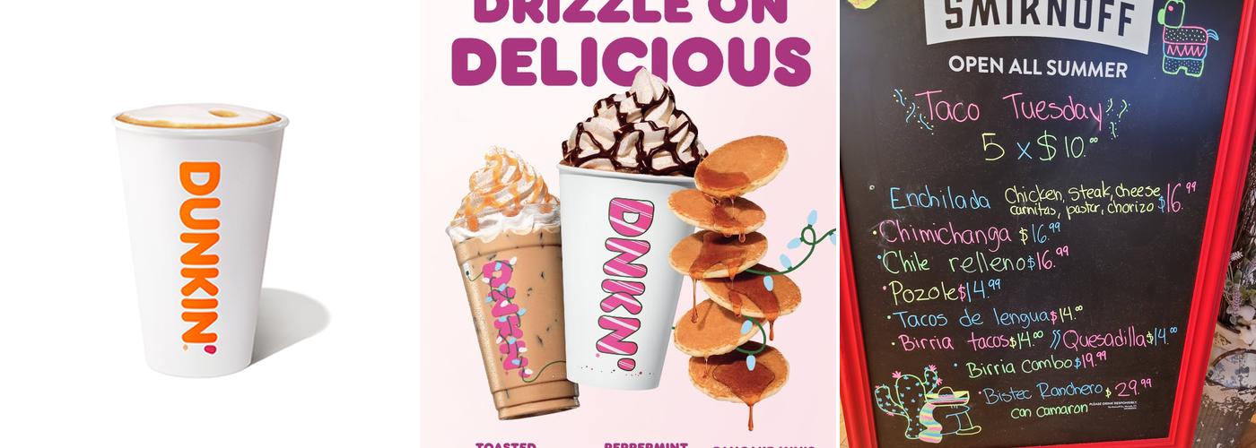 Dunkin' Menu