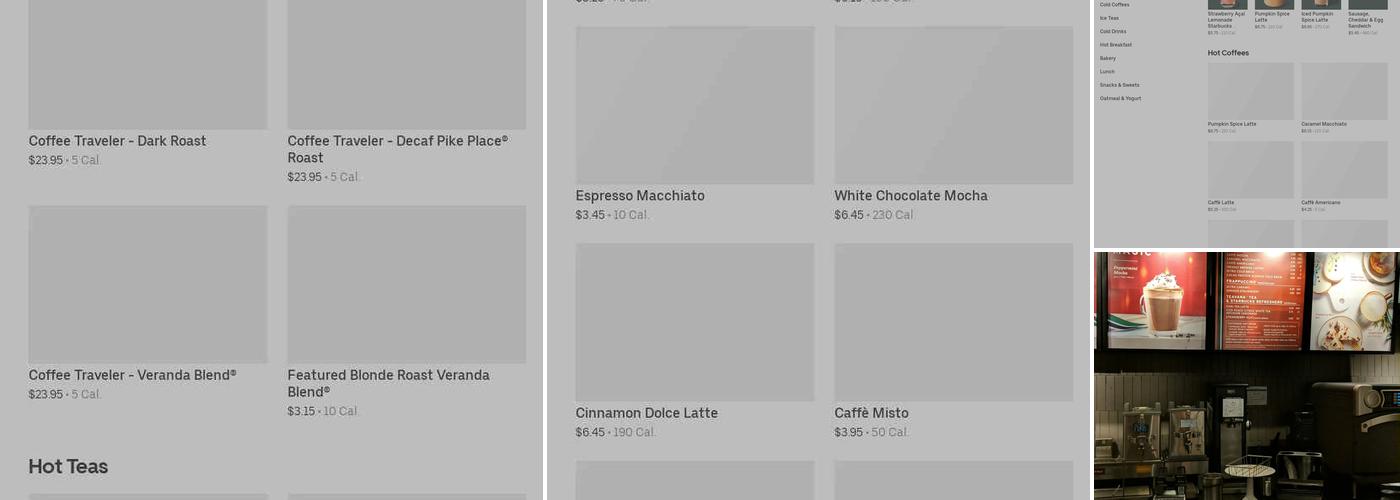 Starbucks Menu