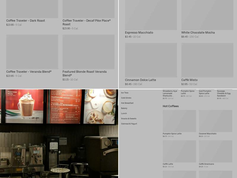 Starbucks Menu