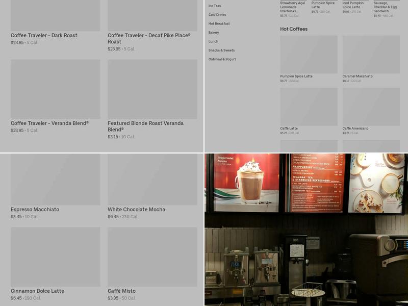 Starbucks Menu
