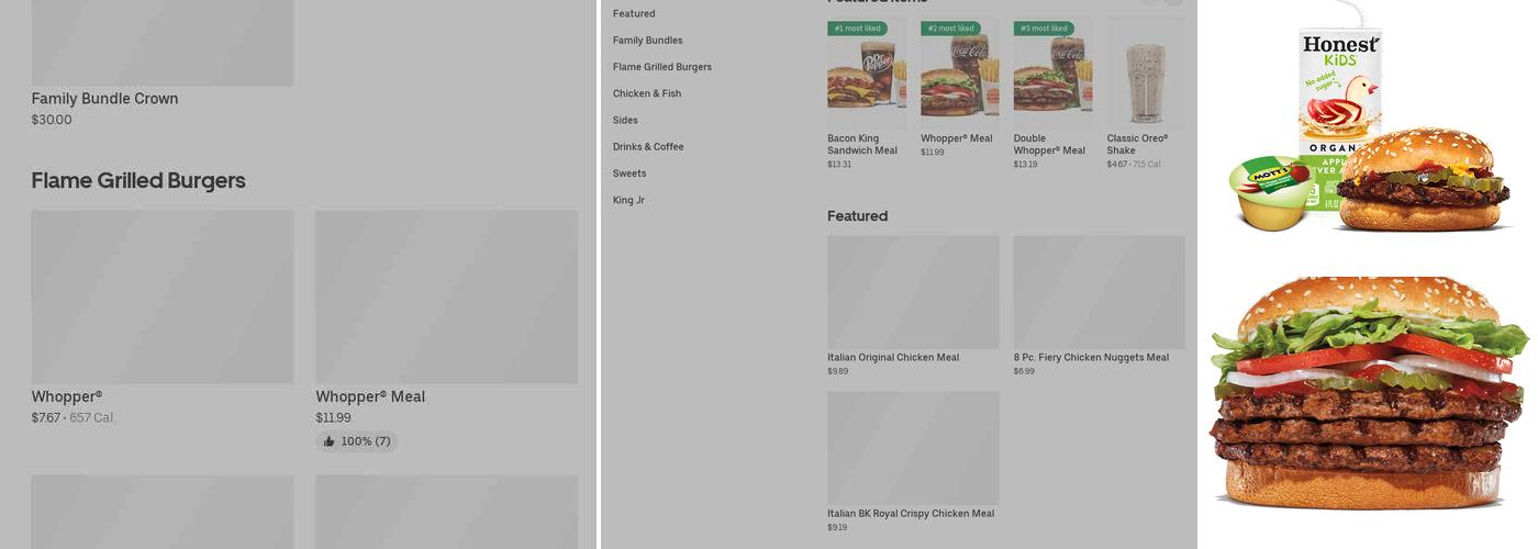 Burger King Menu