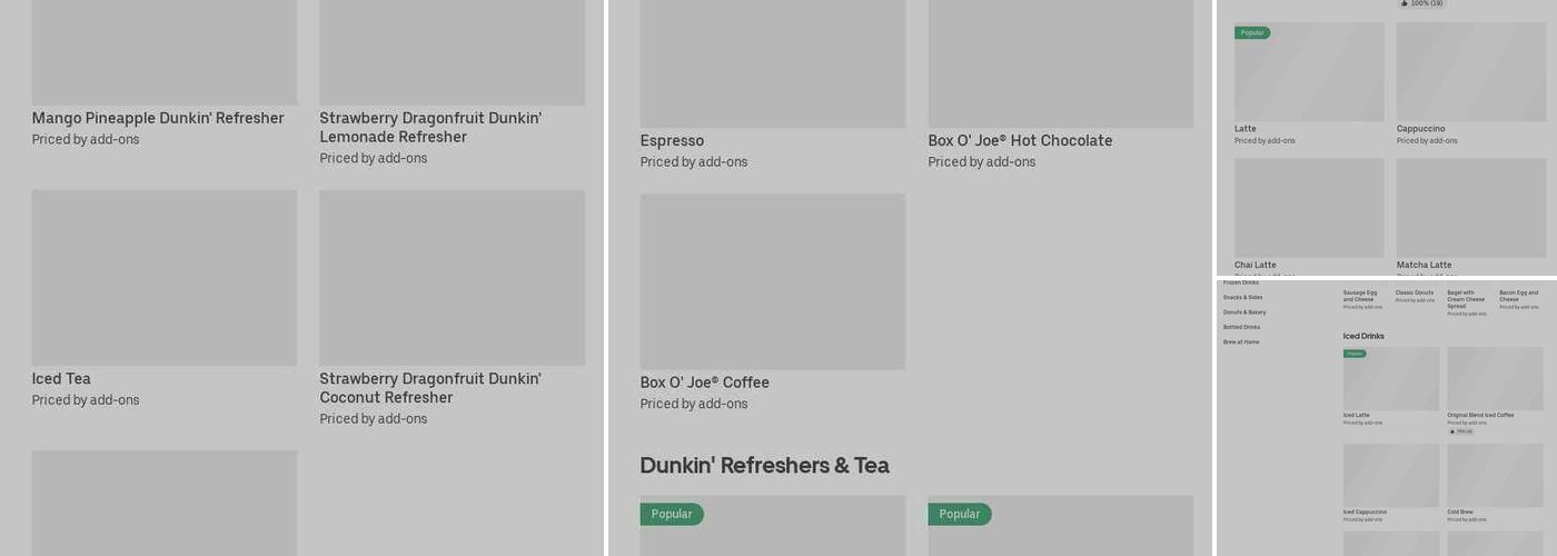 Dunkin' Menu