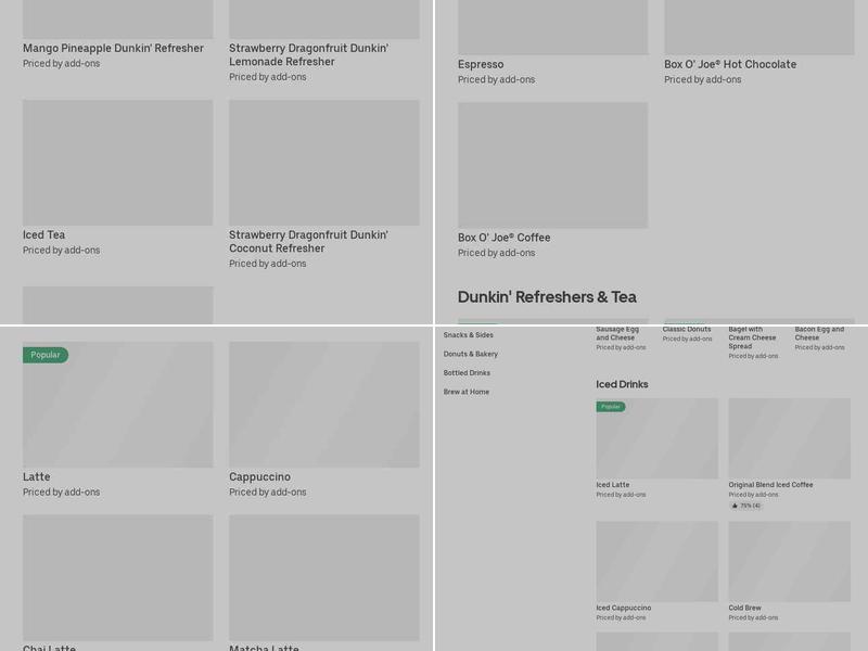 Dunkin' Menu