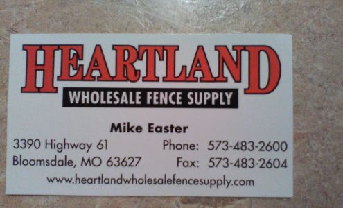 Heartland Wholesale Fence Supply 3390 US-61, Bloomsdale Missouri 63627