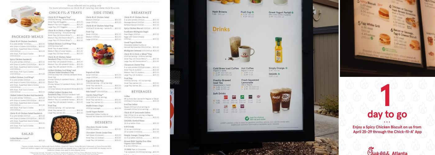 Chick-fil-A Menu