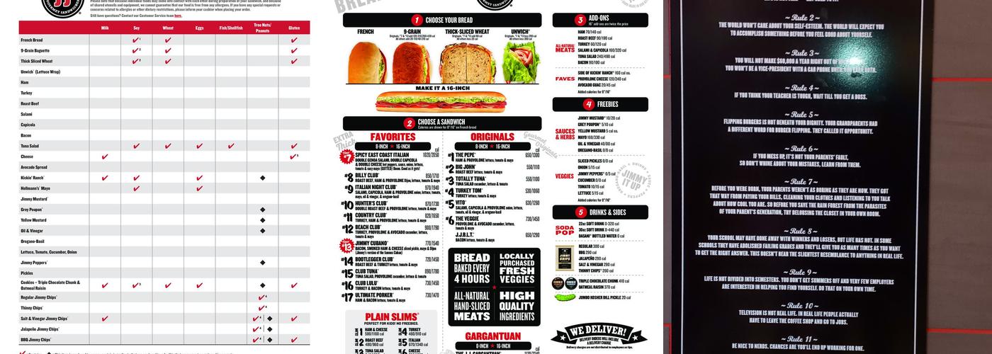 Jimmy John's Menu