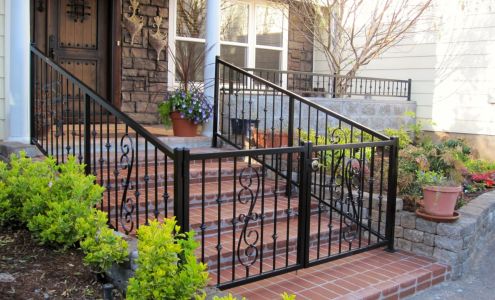 Wrought Iron gate, fence, railing: EiffelFab LLC 16260 Timber Rd E, Vernonia Oregon 97064