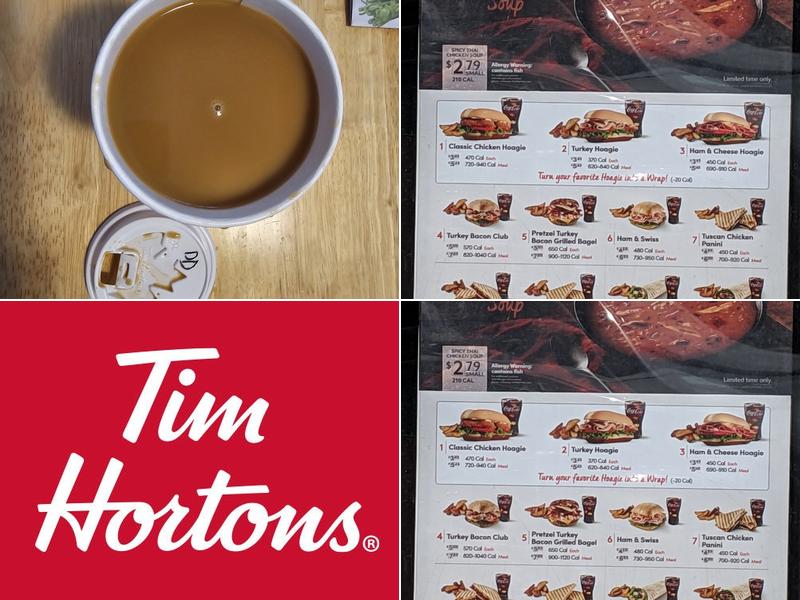 Tim Hortons Menu