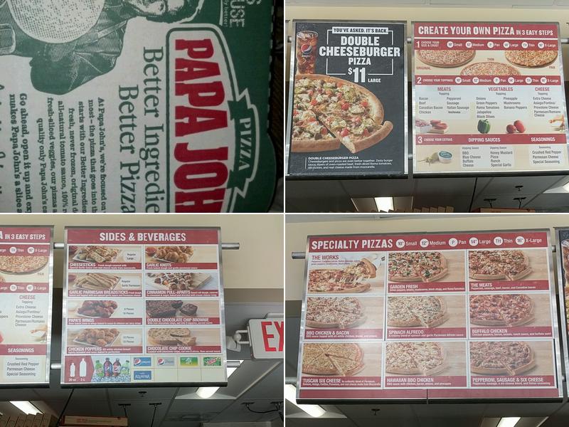 Papa Johns Pizza Menu