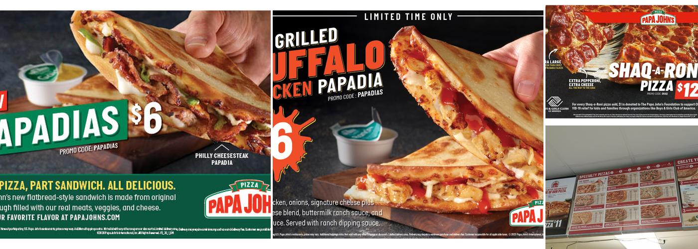 Papa Johns Pizza Menu