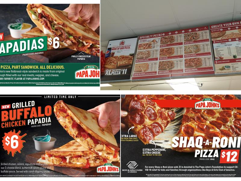 Papa Johns Pizza Menu