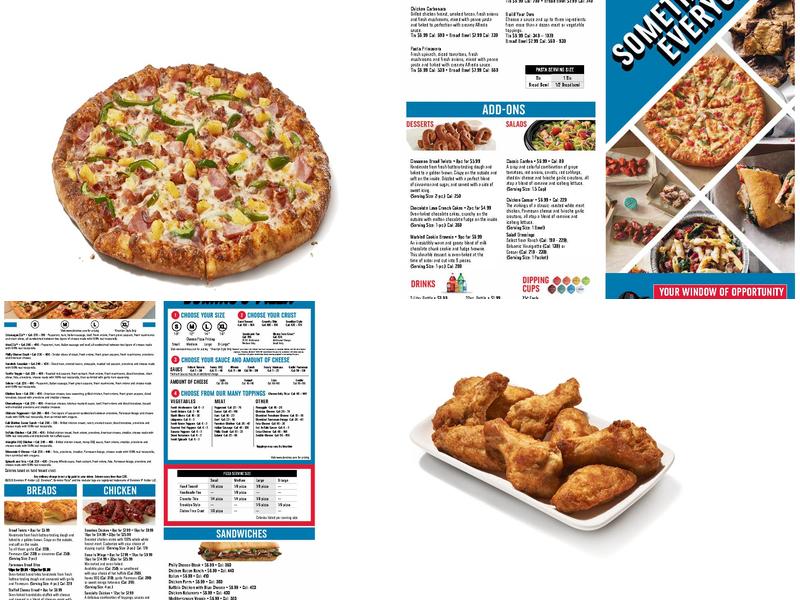 Domino's Pizza Menu