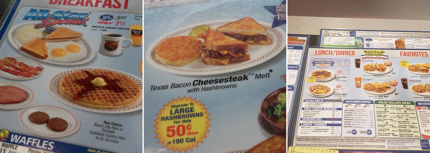 Waffle House Menu
