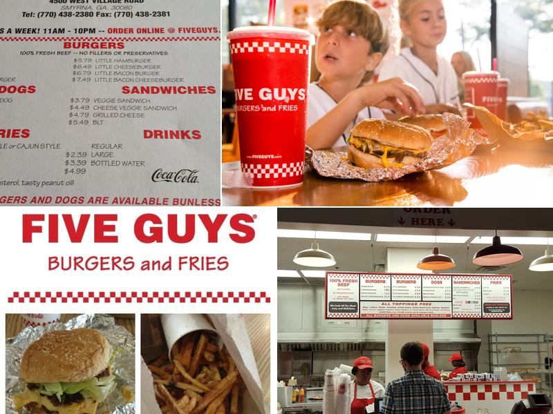Five Guys Menu