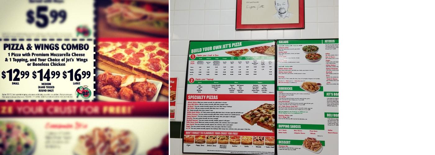 Jet's Pizza  Menu