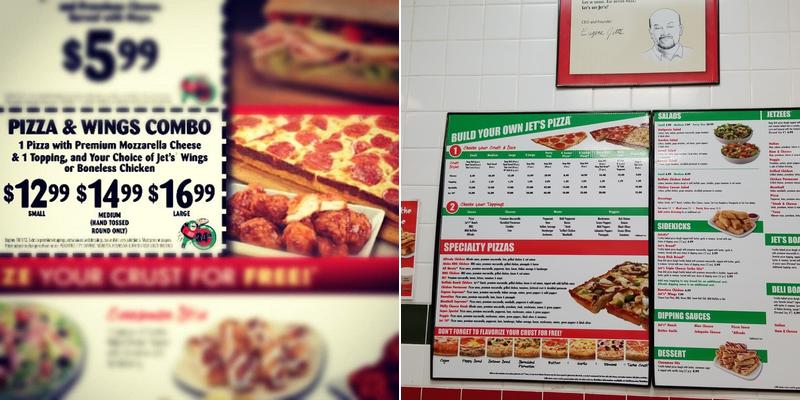 Jet's Pizza  Menu