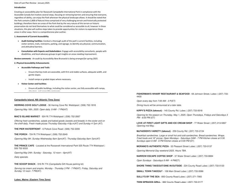 The Prince Café Menu