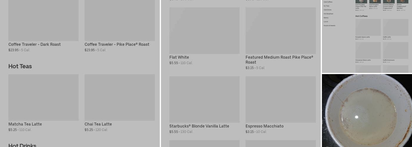Starbucks Menu