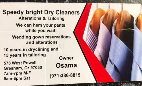 Speedy Bright Dry Cleaners & Alterations.